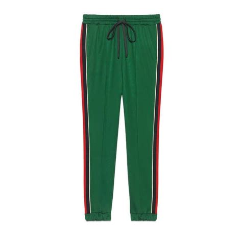 green and red gucci sweatpants|Gucci joggers price.